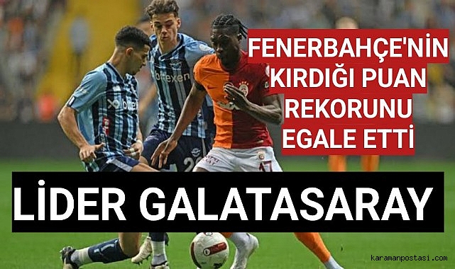 Lider Galatasaray Fenerbahçe nin Kırdığı Puan Rekorunu Egale Etti