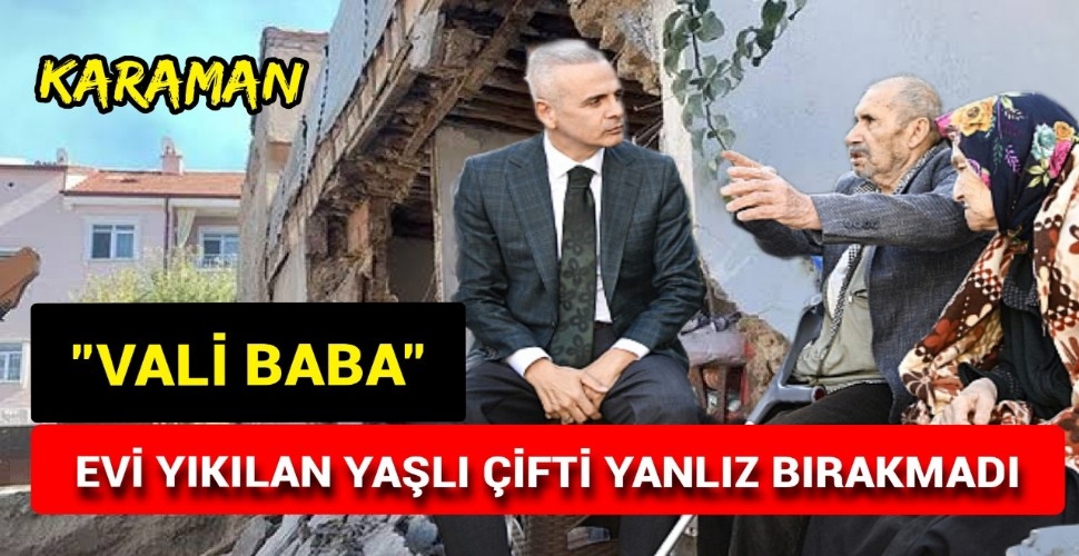 Vali Çiçekli Evinin Duvarı Yıkılan Yaşlı Çifti Yanlız Bırakmadı